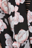 Rose Print Drape Vest