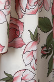 Rose Print Drape Vest