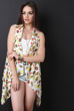 Melon Sleeveless Drape Vest