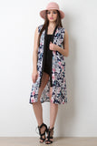 Sleeveless Floral Longline Vest