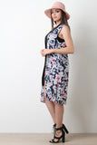 Sleeveless Floral Longline Vest