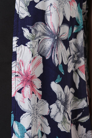 Sleeveless Floral Longline Vest