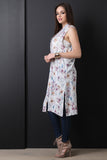 Sleeveless Floral Longline Vest