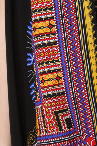 Dashiki Print Drape Vest