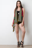 Dashiki Print Drape Vest