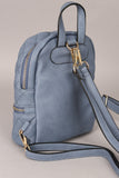 Vegan Leather Quilted Mini Backpack