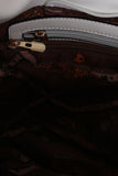 Vegan Leather Colorful Woven Handles Bag