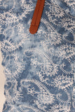 Embroidered Paisley Reversible Denim Tote Bag