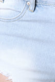 Ripped Faded Denim Crop Jeans