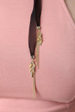 Leaf Tassel Chiffon Wrap Choker