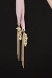 Leaf Tassel Chiffon Wrap Choker