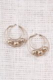 Double Hoop Pearl Earrings