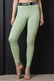 Love Hate Ribbed Knit Leggings