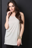 Side Slit Shift Top