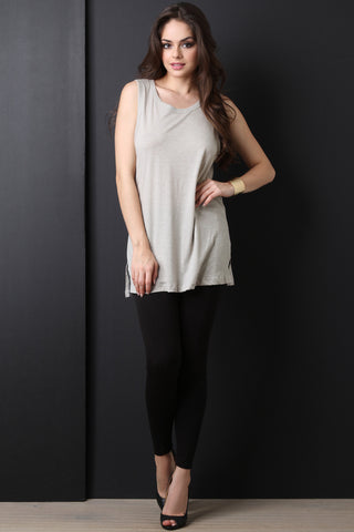 Side Slit Shift Top