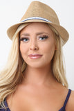 Nautical Trim Straw Fedora