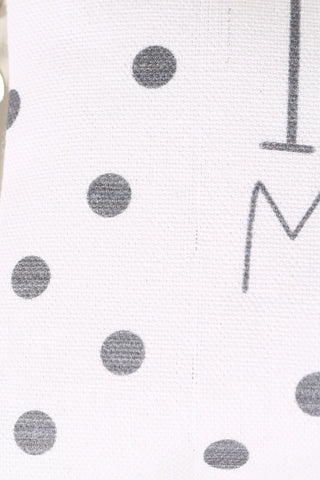 I Need Mascara Polka Dot Canvas Clutch