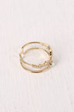 Open Ended Rhinestone Lightening Bolt Ring