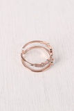 Open Ended Rhinestone Lightening Bolt Ring