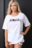Girl Power Distressed Relaxed Tee