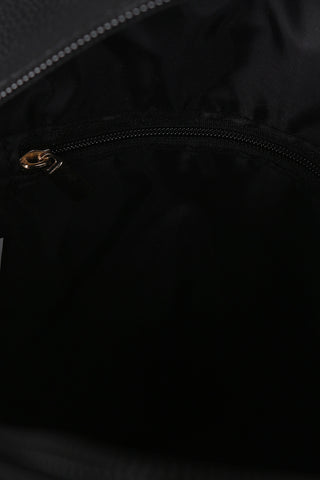 Vegan Leather Rose Embroidery Mini Backpack