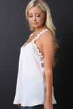 Satin Crochet Racerback Top