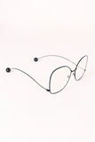 Oversized Clear Lens Ball Accent Butterfly Glasses