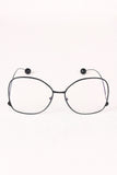 Oversized Clear Lens Ball Accent Butterfly Glasses