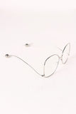Oversized Clear Lens Ball Accent Butterfly Glasses