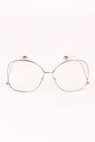 Oversized Clear Lens Ball Accent Butterfly Glasses