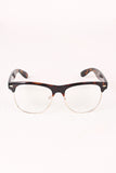 Semi-Wayfarer Design Crystal Clear Lens Glasses