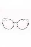 Oversized Clear Lense Cat Eye Glasses