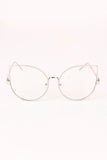 Oversized Clear Lense Cat Eye Glasses