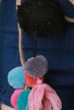Multi Color Pompom Tassel Rope Belt