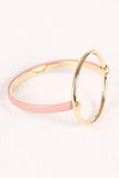Circular Accent Hinge Bangle Bracelet