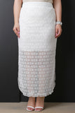 Crochet Side Slit Maxi Skirt