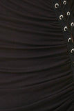 Surplice Ruched Side Lace Up Midi Dress