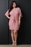 Round Neck Corset Shift T-Shirt Dress