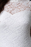 Mock Neck Floral Lace Midi Dress