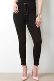High Waist Lace-Up Leggings