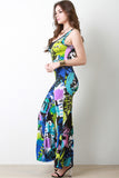 Sleeveless Wide Leg Graphic Jumpsuit