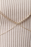 Rhinestone Choker Open Triangle Bra Body Chain
