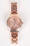 Rhinestone Accent Chronograph Watch