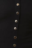 Ribbed Knit Button-Up Sleeveless Midi Dress