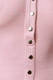 Ribbed Knit Button-Up Sleeveless Midi Dress