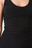 Two Tone Ruched Mesh Jumpsuit