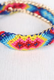 Colorful Threaded Chain Tassel Bracelet