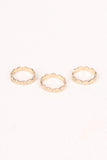 Scalloped Textured Ring Set
