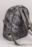 Textured Camouflage Studded Backpack