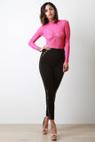 Grommet Corset Lace-Up High Waist Skinny Pants